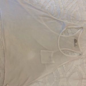 White Knitted Loose Fit Hollister Tank Top